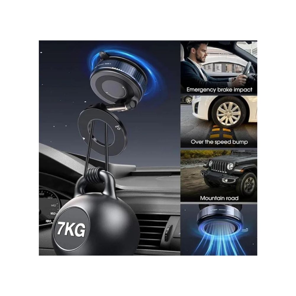 Foldable Magnetic Car Phone Holder | 360° Rotating Suction Mount, Universal
